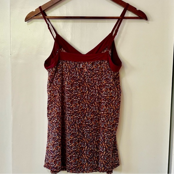 Dynamite| Vintage Y2K Silky Burgundy Multicolour Camisole Blouse Sz XS - Picture 2 of 4